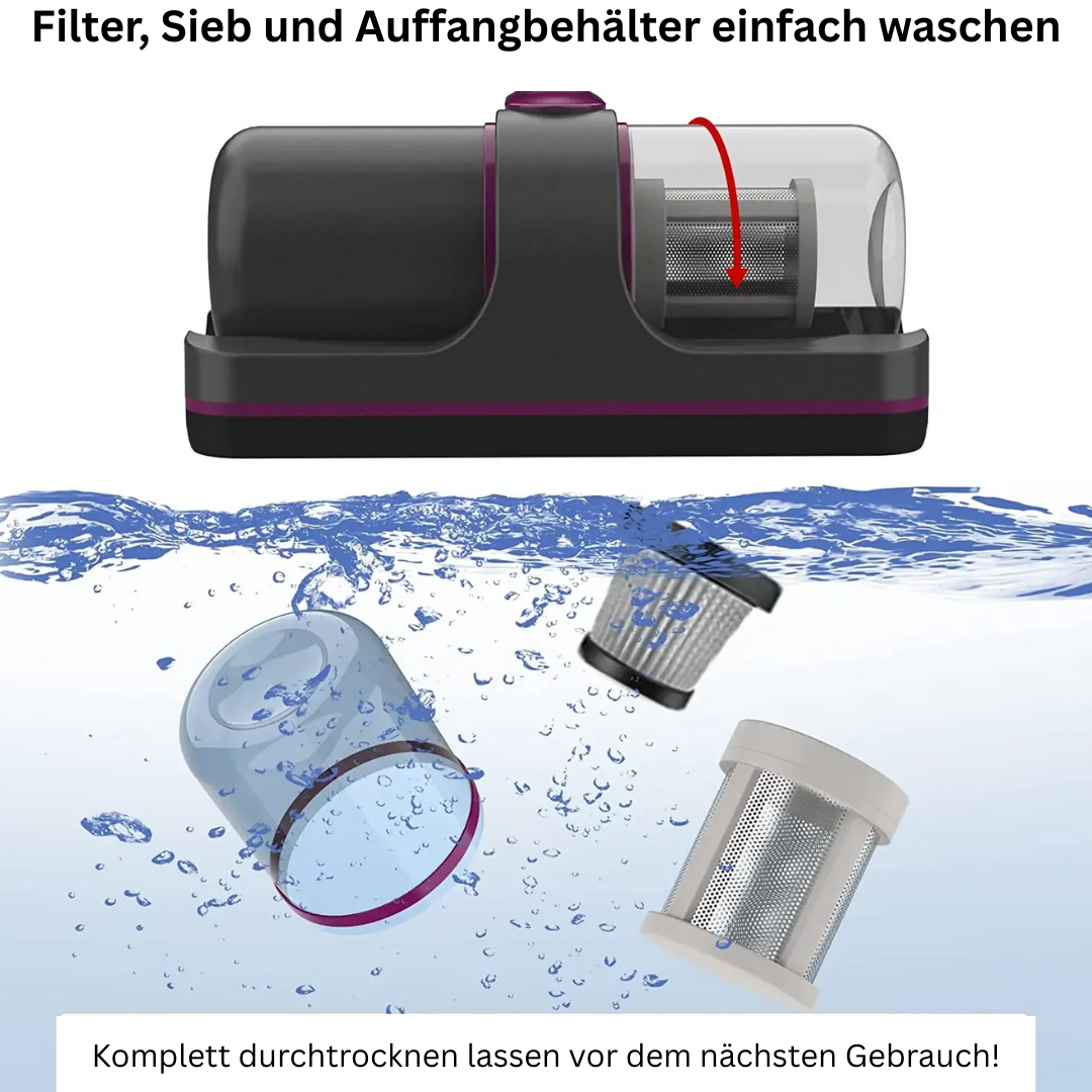 Milbensauger - für ein sauberes Bett (+2 GRATIS Filter)